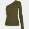 Polo Ralph Lauren MERINO WOOL ONE-SHOULDER SWEATER - Sweter - New Loden -Polo Ralph Lauren 57418e81969e4a2cbaea8ce4e6578cc4