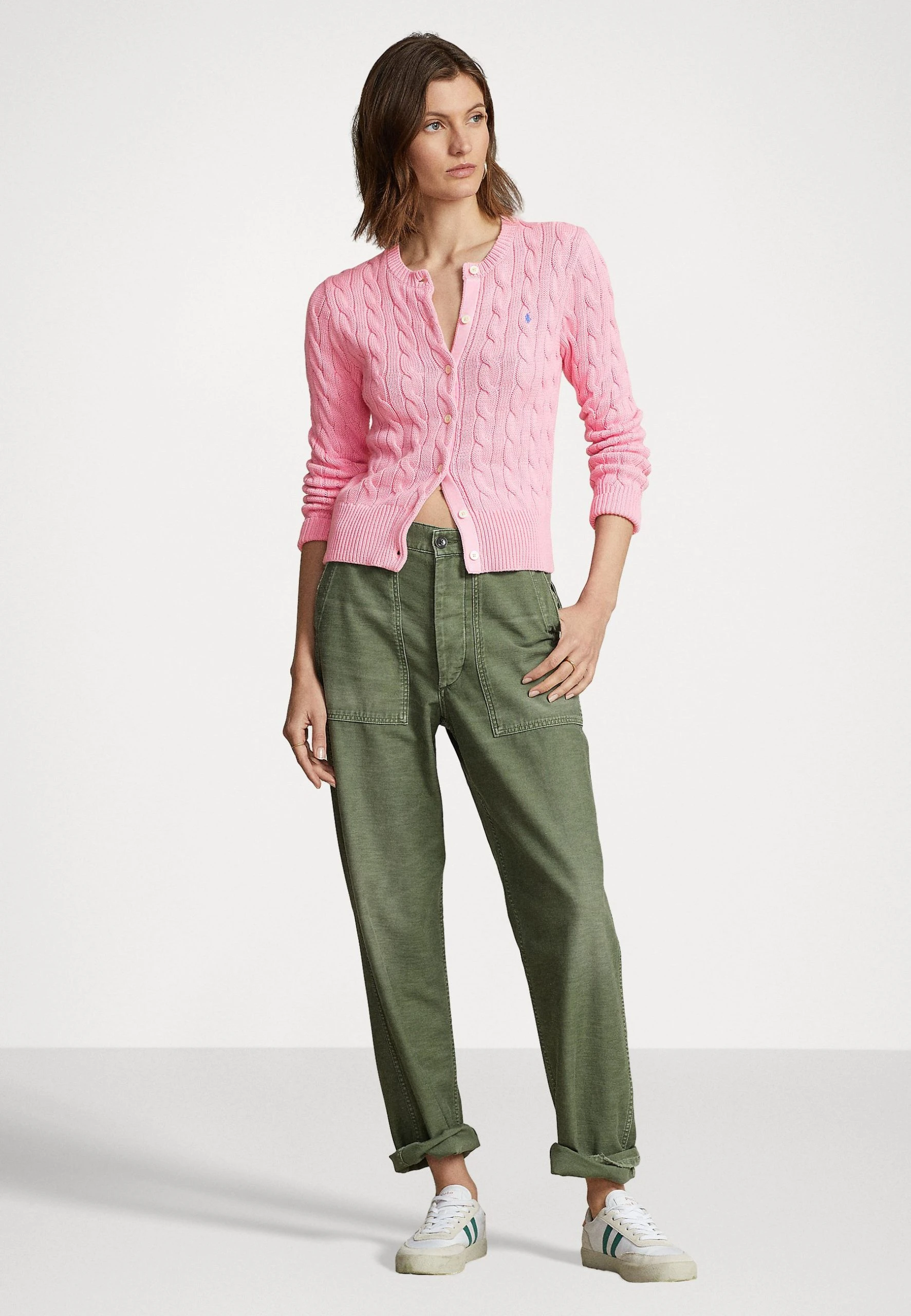 Polo Ralph Lauren LONG SLEEVE CARDIGAN - Kardigan - Carmel Pink 4 Polo Ralph Lauren LONG SLEEVE CARDIGAN - Kardigan - Carmel Pink - obrazek 2