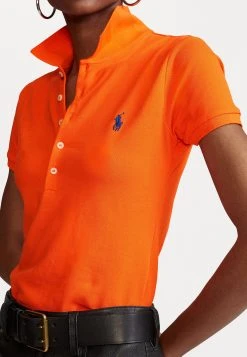 Polo Ralph Lauren JULIE SLIM SHORT SLEEVE - Koszulka Polo - Sailing Orange -Polo Ralph Lauren 587c12e63cb442829cafe0ce57a4c16b