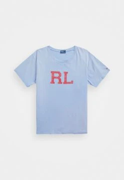 Polo Ralph Lauren PRIDE TEE SHORT SLEEVE - T-shirt Z Nadrukiem - Dress Shirt Blue -Polo Ralph Lauren 5c75cb0cb3a2421bab53a31dce8ede67