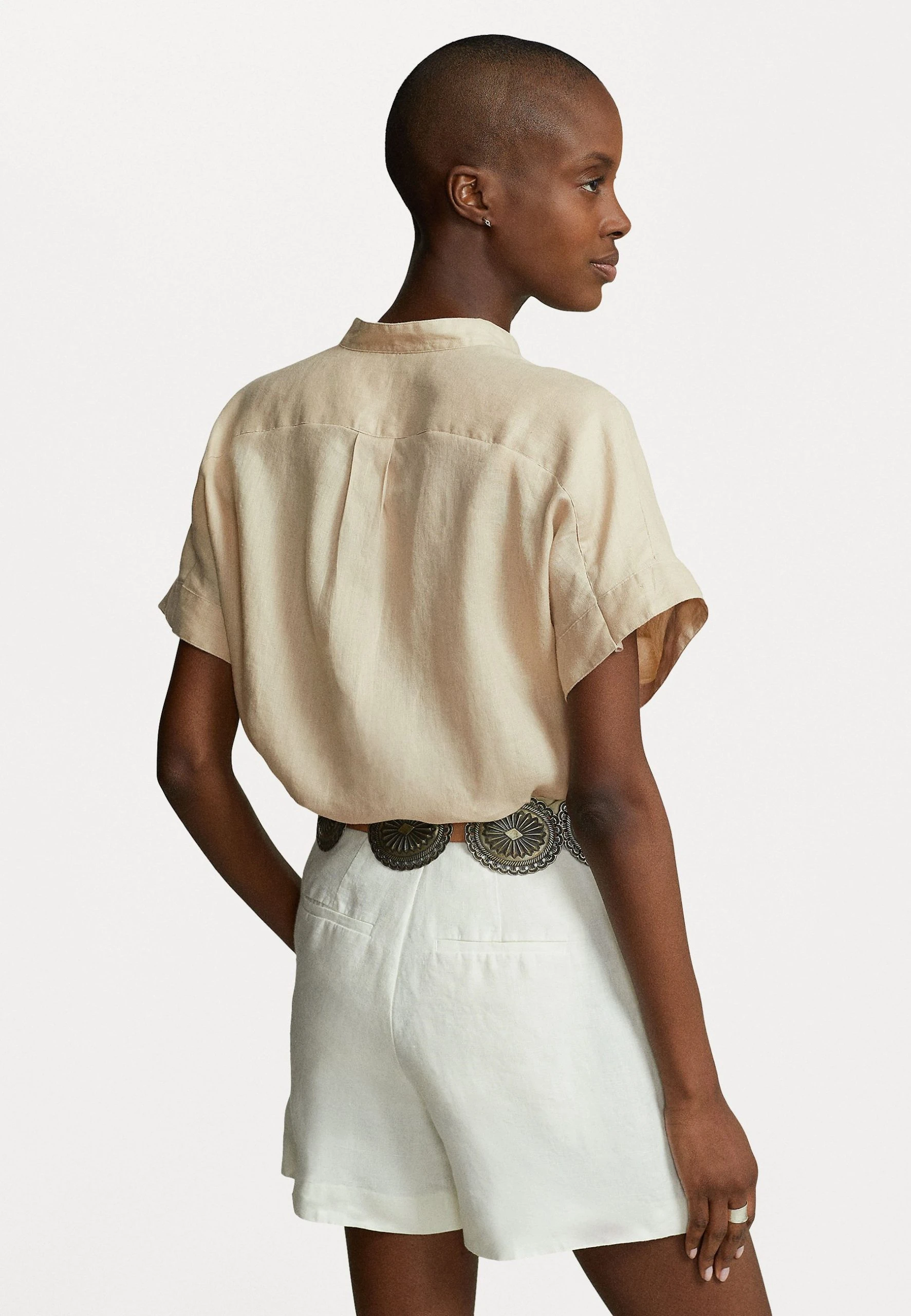 Polo Ralph Lauren ALEN SHORT SLEEVE BUTTON FRONT SHIRT - Koszula - Spring Beige 5 Polo Ralph Lauren ALEN SHORT SLEEVE BUTTON FRONT SHIRT - Koszula - Spring Beige - obrazek 3