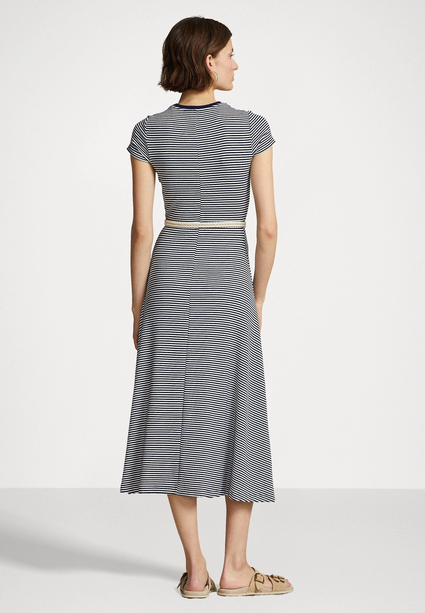 Polo Ralph Lauren SHORT SLEEVE DAY DRESS - Sukienka Z Dżerseju - White/newport Navy 5 Polo Ralph Lauren SHORT SLEEVE DAY DRESS - Sukienka Z Dżerseju - White/newport Navy - obrazek 3