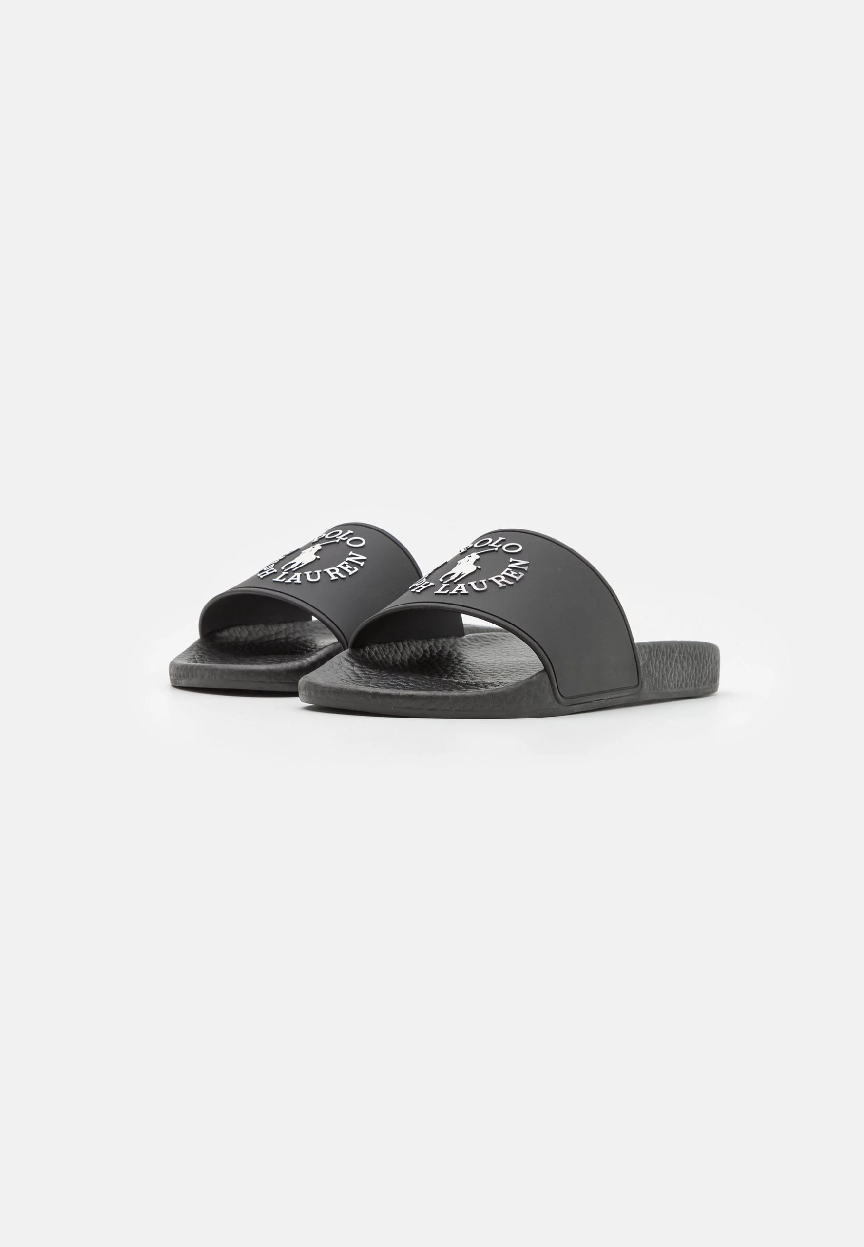 Polo Ralph Lauren SLIDE UNISEX - Klapki - Black/white 3 Polo Ralph Lauren SLIDE UNISEX - Klapki - Black/white