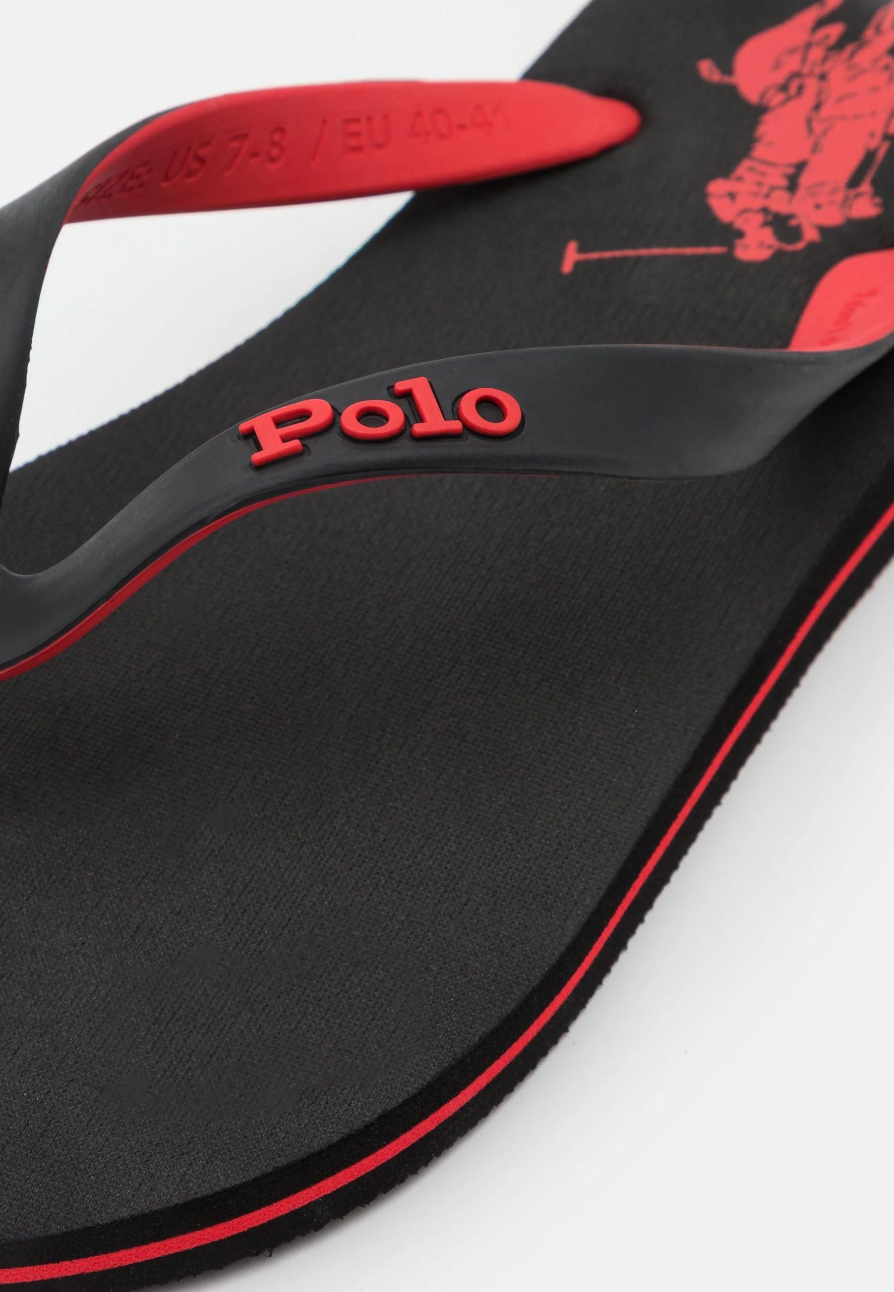 Polo Ralph Lauren BOLT PONY FLIP-FLOP - Japonki - Black/red 8 Polo Ralph Lauren BOLT PONY FLIP-FLOP - Japonki - Black/red - obrazek 6