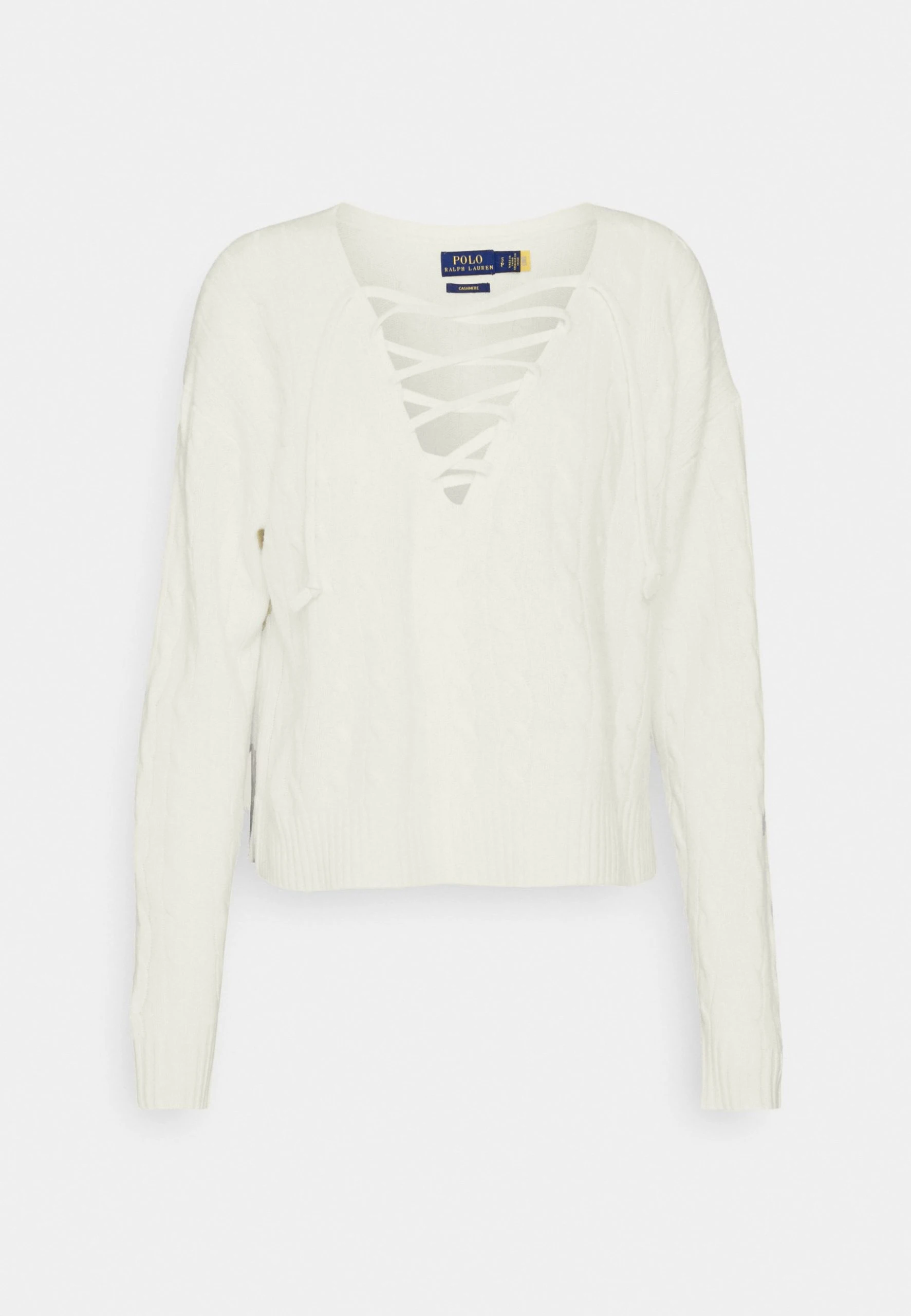 Polo Ralph Lauren LONG SLEEVE - Sweter - Cream 8 Polo Ralph Lauren LONG SLEEVE - Sweter - Cream - obrazek 6