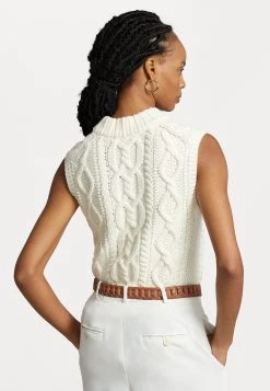 Polo Ralph Lauren ARAN SLEEVELESS - Sweter - Chic Cream 9 Polo Ralph Lauren ARAN SLEEVELESS - Sweter - Chic Cream -Polo Ralph Lauren 63fc48c7cd4a41d6bf1e38d3d4d448bb