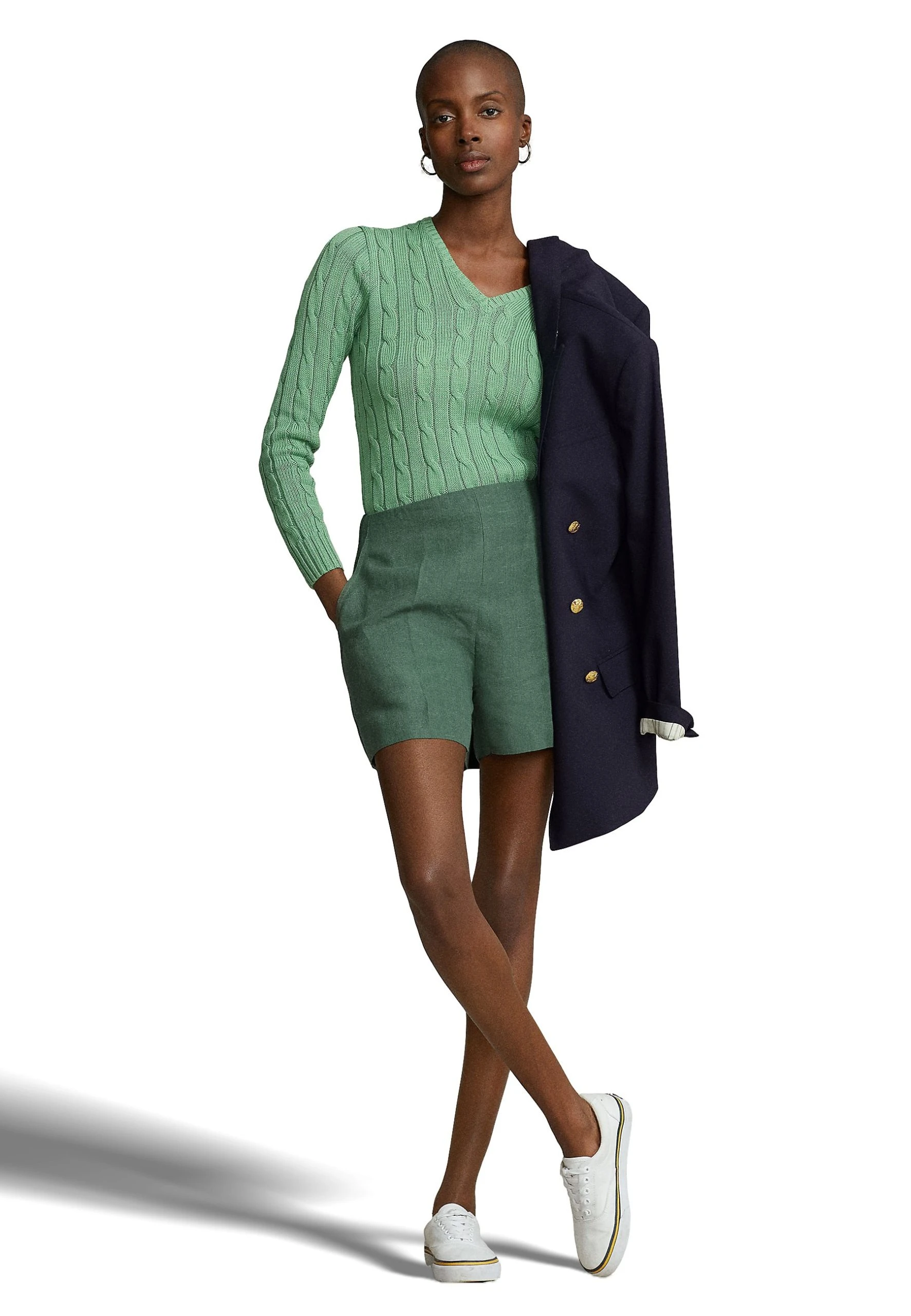 Polo Ralph Lauren KIMBERLY LONG SLEEVE - Sweter - Outback Green 4 Polo Ralph Lauren KIMBERLY LONG SLEEVE - Sweter - Outback Green - obrazek 2