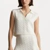 Polo Ralph Lauren SLEEVELESS - Sweter - Cream -Polo Ralph Lauren 6b19fcffbaf74bdd864ae85911223ddc