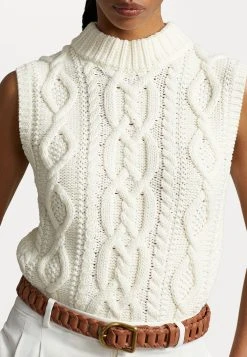 Polo Ralph Lauren ARAN SLEEVELESS - Sweter - Chic Cream 11 Polo Ralph Lauren ARAN SLEEVELESS - Sweter - Chic Cream -Polo Ralph Lauren 6bef7bcbb5cf4e4397df316e17def7b3