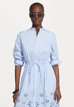 Polo Ralph Lauren JESSICA LONG SLEEVE DAY DRESS - Sukienka Letnia - Light Blue