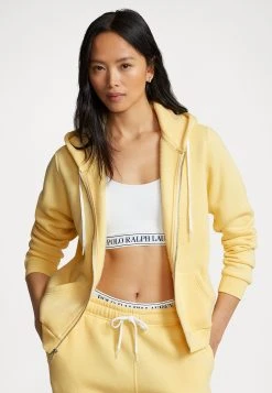 Polo Ralph Lauren LONG SLEEVE - Bluza Rozpinana - Wicket Yellow