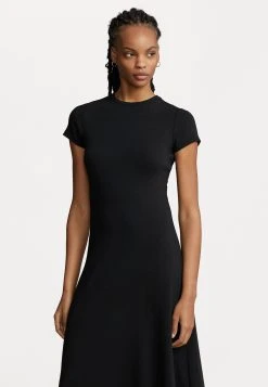 Polo Ralph Lauren SHORT SLEEVE DAY DRESS - Sukienka Z Dżerseju - Black