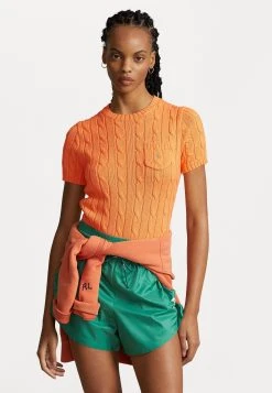 Polo Ralph Lauren TEE SHORT SLEEVE - T-shirt Z Nadrukiem - Fair Orange