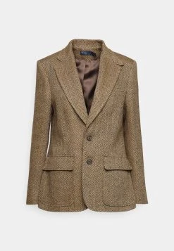 Polo Ralph Lauren HERTIAGE BLAZER - Żakiet - Brown/cream Herringbone -Polo Ralph Lauren 7385a17abd1b4d659c1d6405d5005d04