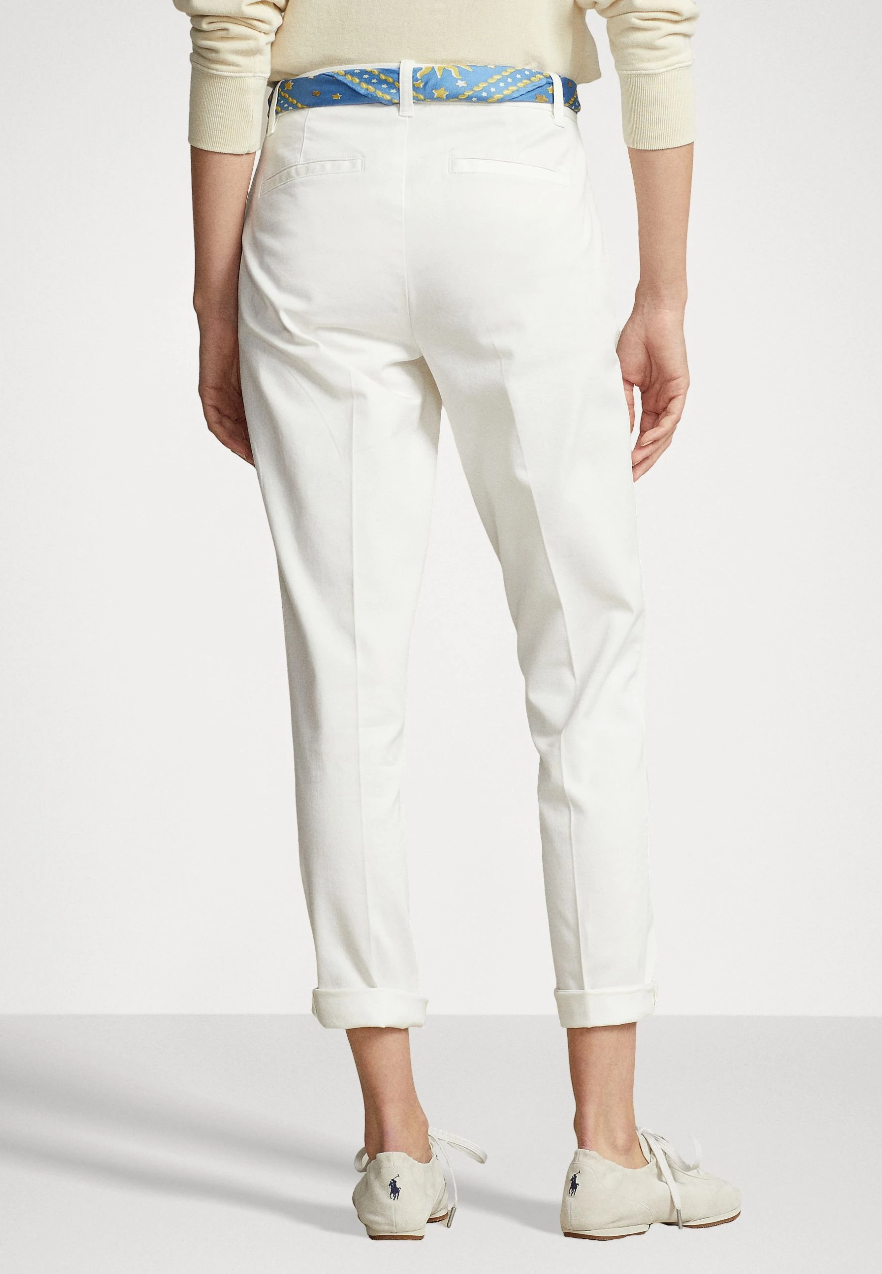 Polo Ralph Lauren ANKLE FLAT FRONT - Chinosy - Warm White 5 Polo Ralph Lauren ANKLE FLAT FRONT - Chinosy - Warm White - obrazek 3