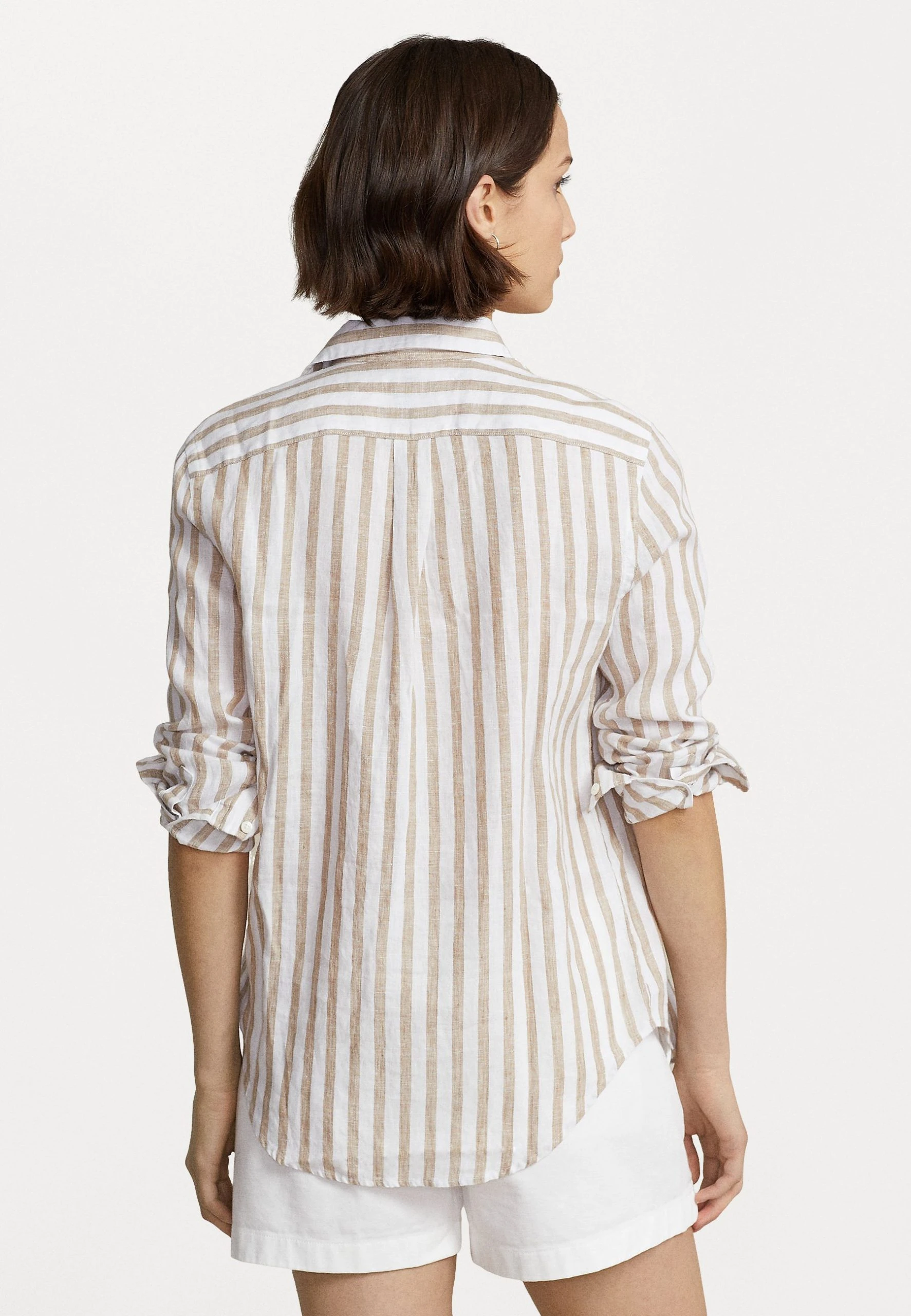 Polo Ralph Lauren RELAXED LONG SLEEVE BUTTON FRONT SHIRT - Koszula - Camel/white 5 Polo Ralph Lauren RELAXED LONG SLEEVE BUTTON FRONT SHIRT - Koszula - Camel/white - obrazek 3