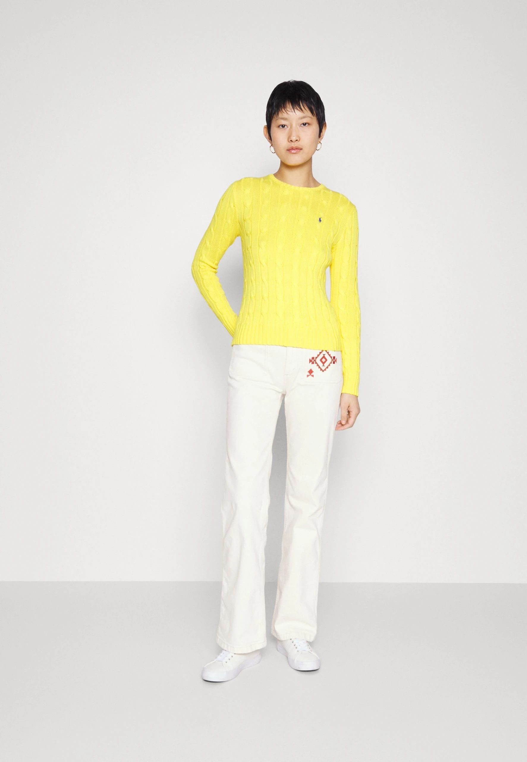 Polo Ralph Lauren JULIANNA LONG SLEEVE - Sweter - Trainer Yellow 4 Polo Ralph Lauren JULIANNA LONG SLEEVE - Sweter - Trainer Yellow - obrazek 2