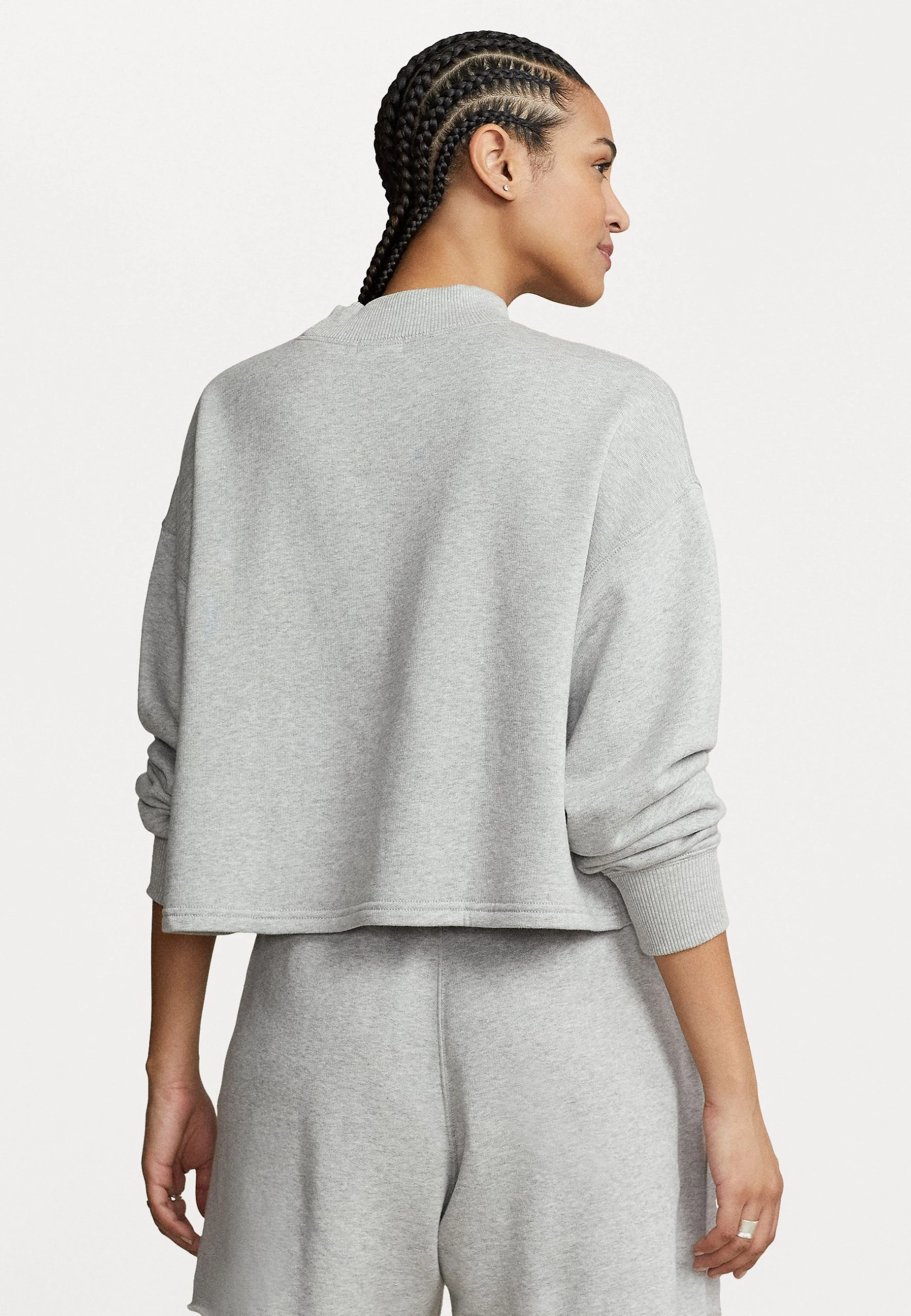 Polo Ralph Lauren MOCKNECK LONG SLEEVE - Bluza - Cobblestone Heather 5 Polo Ralph Lauren MOCKNECK LONG SLEEVE - Bluza - Cobblestone Heather - obrazek 3