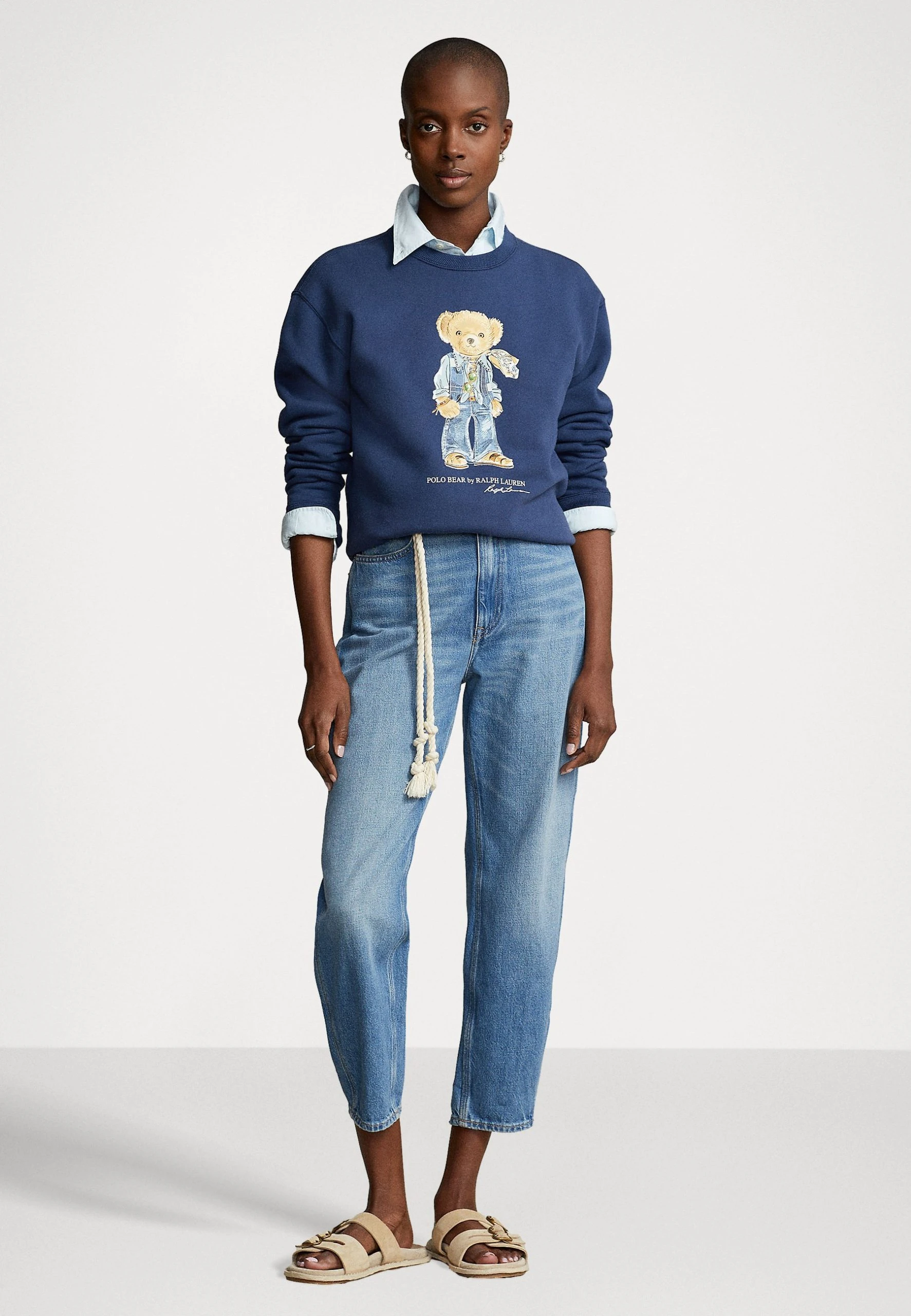 Polo Ralph Lauren BEAR LONG SLEEVE - Bluza - Rustic Navy 3 Polo Ralph Lauren BEAR LONG SLEEVE - Bluza - Rustic Navy - obrazek 2