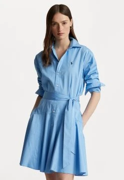 Polo Ralph Lauren LONG SLEEVE DAY DRESS - Sukienka Koszulowa - Astor Blue
