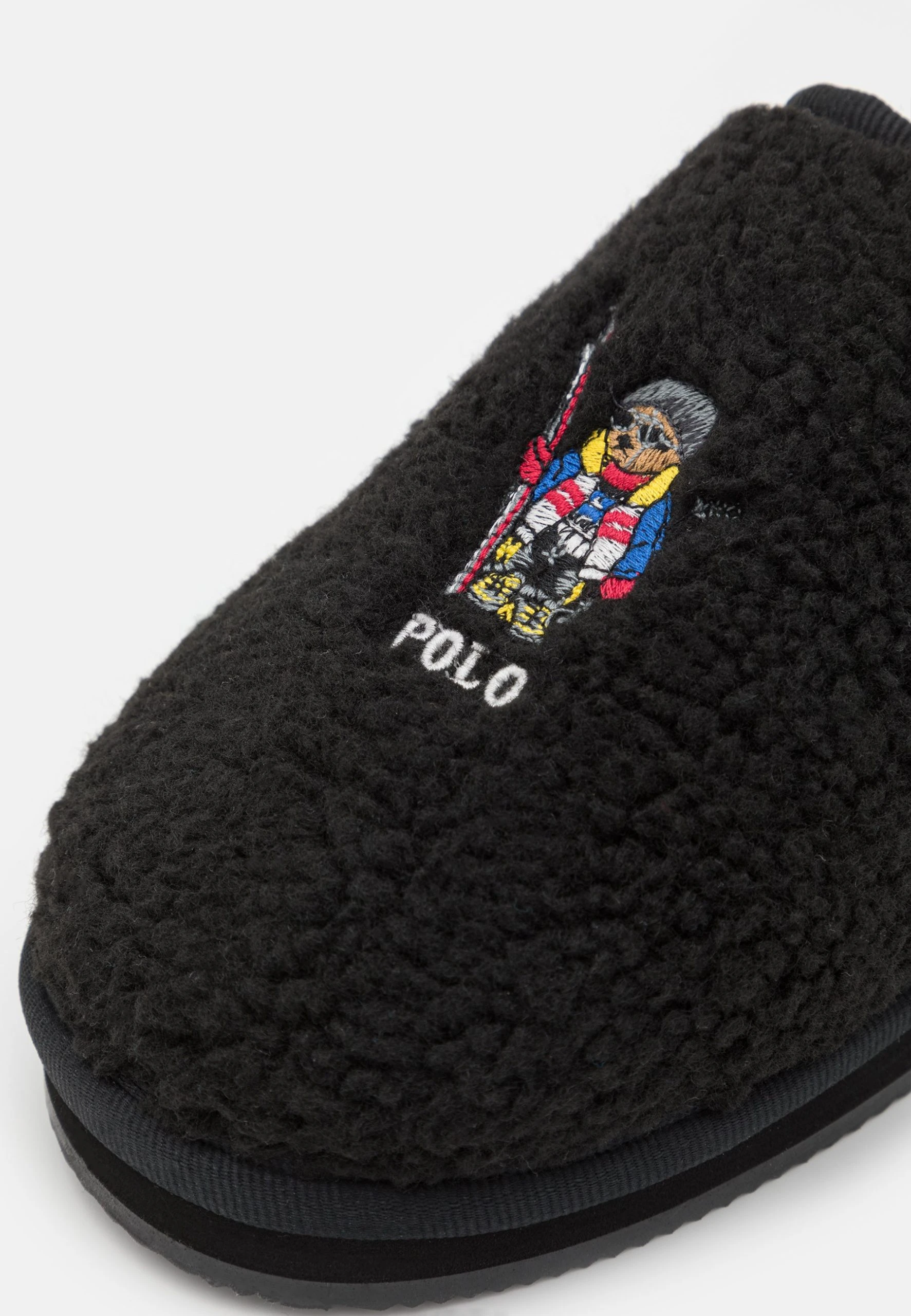 Polo Ralph Lauren KAYLEIGH SCUFF BEAR - Kapcie - Black 8 Polo Ralph Lauren KAYLEIGH SCUFF BEAR - Kapcie - Black - obrazek 6