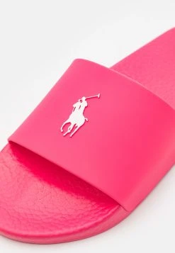 Polo Ralph Lauren SLIDE UNISEX - Sandały Kąpielowe - Hot Pink/white -Polo Ralph Lauren 848026c2f41b4f5581cbceb8c2a76084