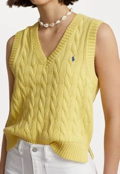Polo Ralph Lauren SLEEVELESS - Sweter - Beekman Yellow -Polo Ralph Lauren 9169e918c69748189927e768fcdd9aba