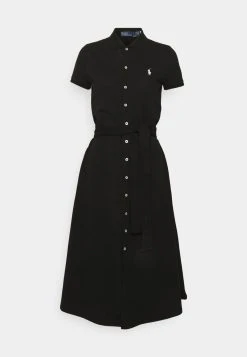 Polo Ralph Lauren SHORT SLEEVE DAY DRESS - Sukienka Z Dżerseju - Black -Polo Ralph Lauren 92541c19e46a4c0982d6cf06781b95c9