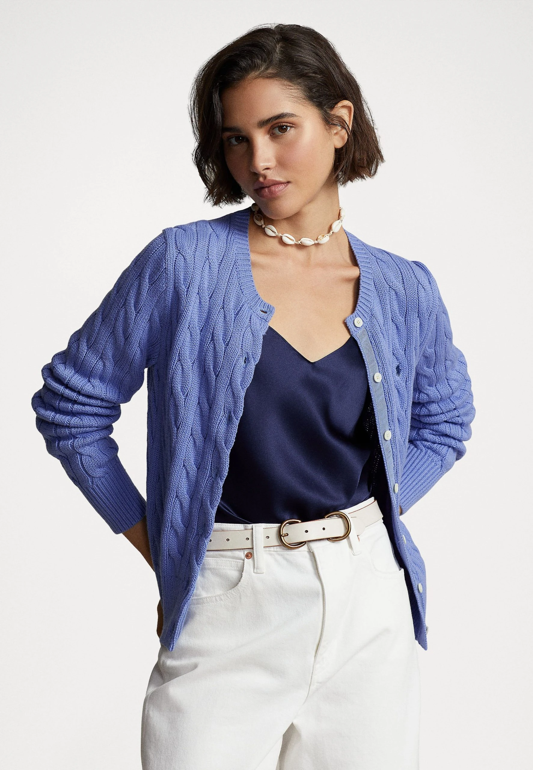 Polo Ralph Lauren LONG SLEEVE CARDIGAN - Kardigan - New Litchfield Blue 2 Polo Ralph Lauren LONG SLEEVE CARDIGAN - Kardigan - New Litchfield Blue