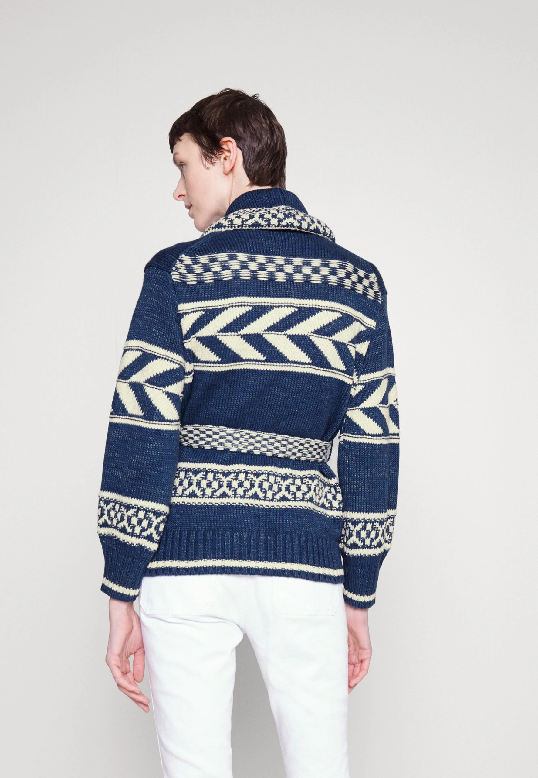 Polo Ralph Lauren LONG SLEEVE CARDIGAN - Kardigan - Navy Multi 5 Polo Ralph Lauren LONG SLEEVE CARDIGAN - Kardigan - Navy Multi - obrazek 3