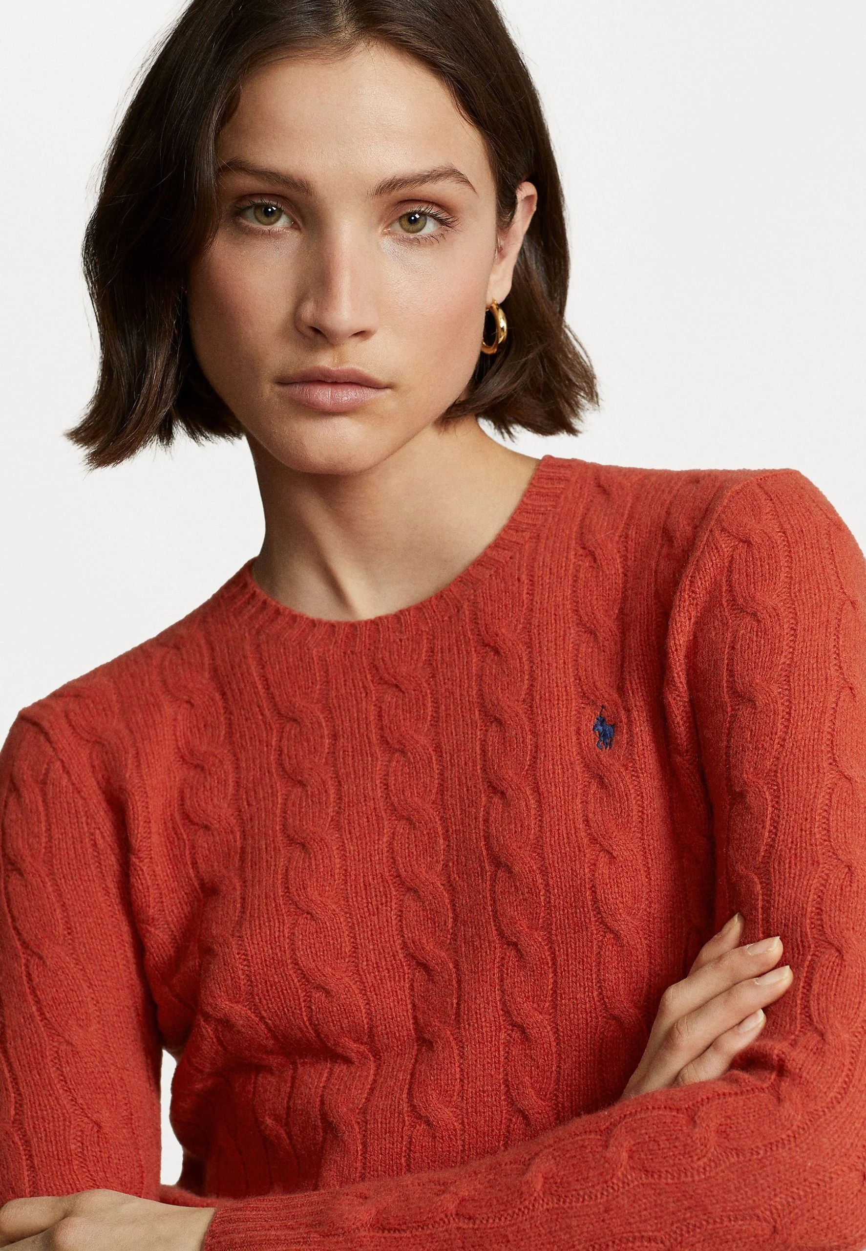 Polo Ralph Lauren JULIANNA LONG SLEEVE - Sweter - Faded Red 7 Polo Ralph Lauren JULIANNA LONG SLEEVE - Sweter - Faded Red - obrazek 5