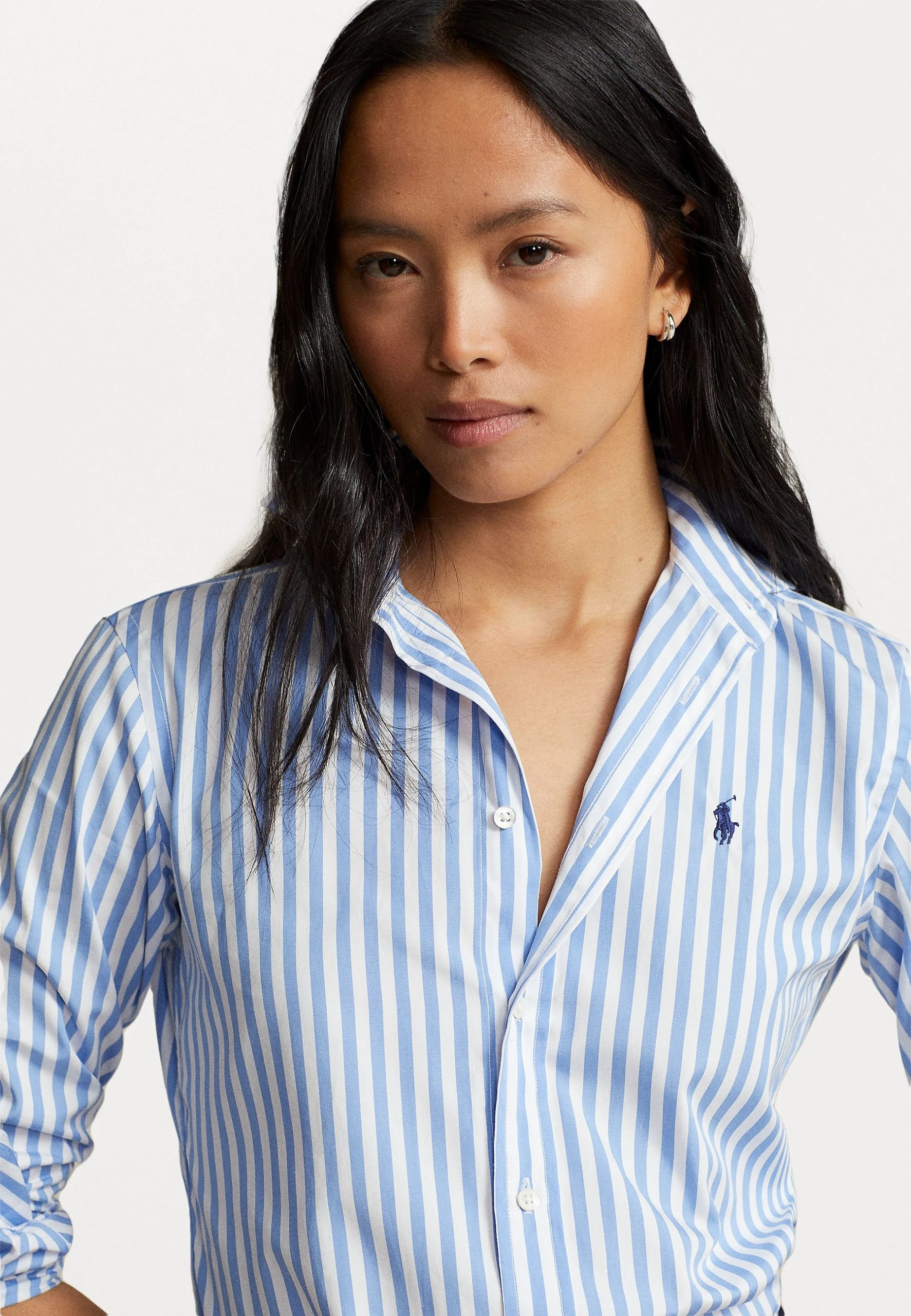 Polo Ralph Lauren LONG SLEEVE SHIRT - Koszula - Light Blue/white Stripe 7 Polo Ralph Lauren LONG SLEEVE SHIRT - Koszula - Light Blue/white Stripe - obrazek 5