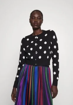 Polo Ralph Lauren LONG SLEEVE CARDIGAN - Kardigan - Black/cream