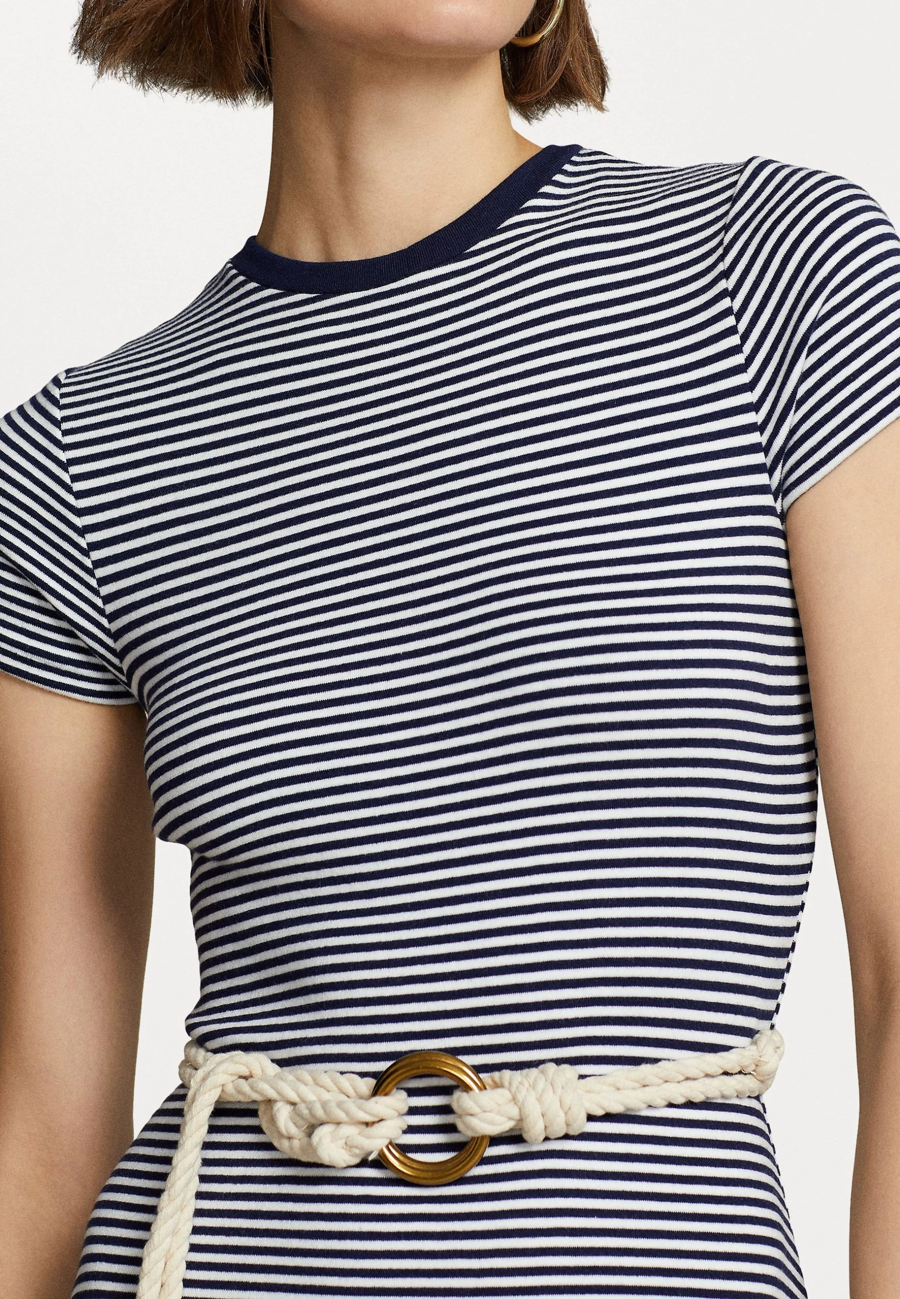 Polo Ralph Lauren SHORT SLEEVE DAY DRESS - Sukienka Z Dżerseju - White/newport Navy 7 Polo Ralph Lauren SHORT SLEEVE DAY DRESS - Sukienka Z Dżerseju - White/newport Navy - obrazek 5