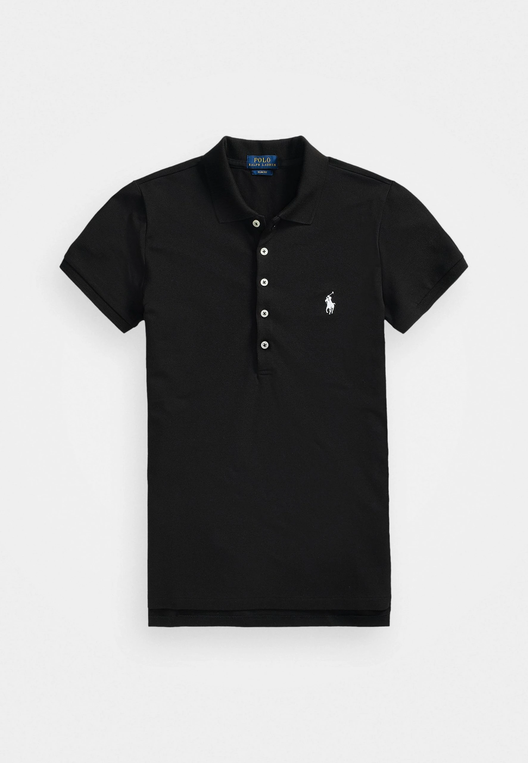 Polo Ralph Lauren JULIE SLIM SHORT SLEEVE - Koszulka Polo - Black/white 6 Polo Ralph Lauren JULIE SLIM SHORT SLEEVE - Koszulka Polo - Black/white - obrazek 4