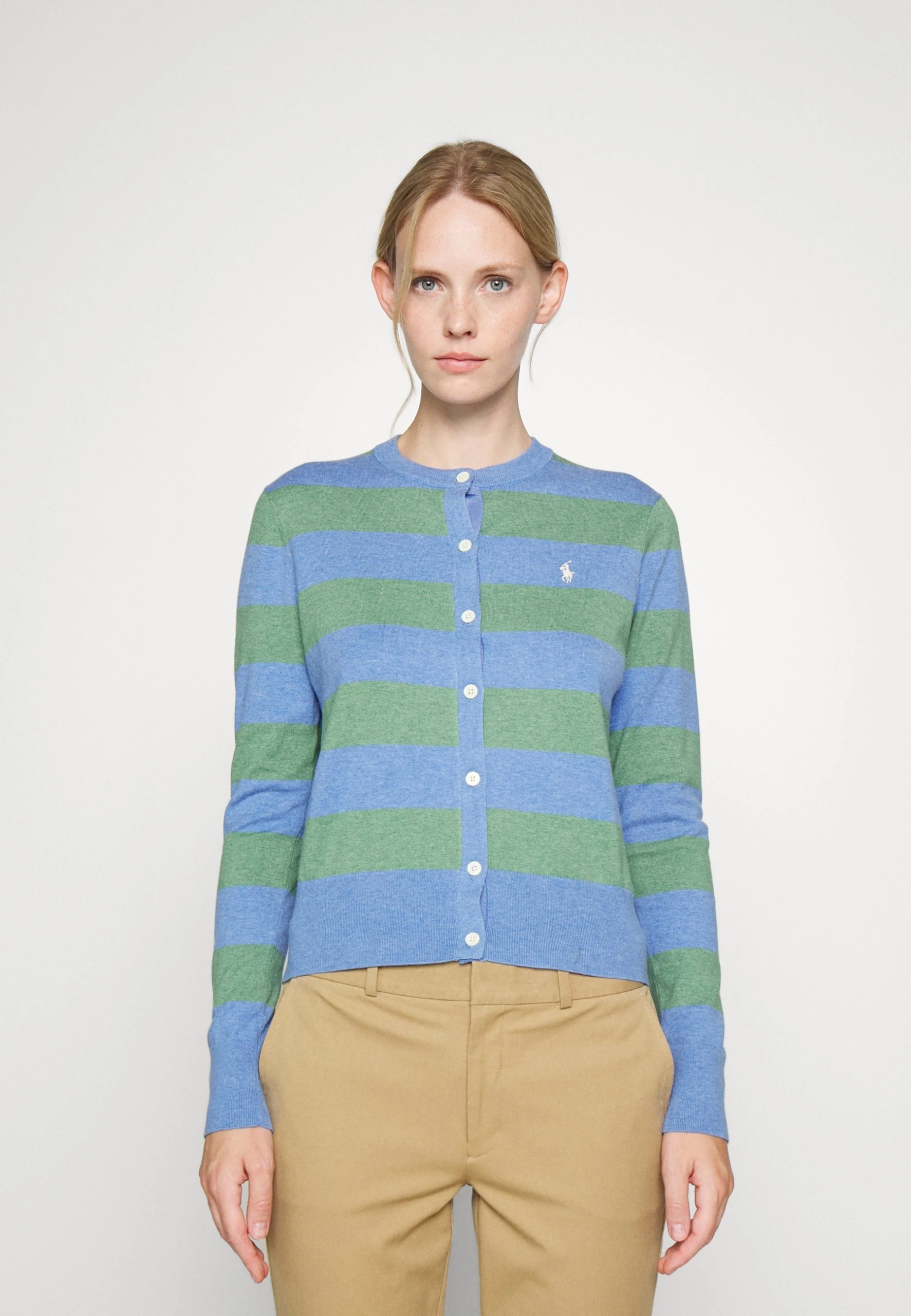 Polo Ralph Lauren STRIPE CARDI LONG SLEEVE - Kardigan - Blue 3 Polo Ralph Lauren STRIPE CARDI LONG SLEEVE - Kardigan - Blue