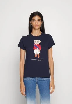 Polo Ralph Lauren BEAR SHORT SLEEVE - T-shirt Z Nadrukiem - Hunter Navy