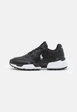 Polo Ralph Lauren JOGGER LEATHER-PANELED SNEAKER - Sneakersy Niskie - Black