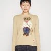 Polo Ralph Lauren BEAR-LONG SLEEVE-PULLOVER - Sweter - Tan Multi