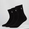 Polo Ralph Lauren SUPERSOFT CREW SOCK 3-PACK - Skarpety - Black