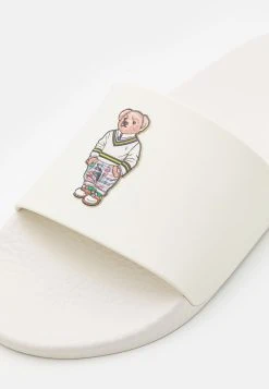 Polo Ralph Lauren POLO SLIDE UNISEX - Sandały Kąpielowe - White -Polo Ralph Lauren a5588777ad6e4058917bca356159b1c4