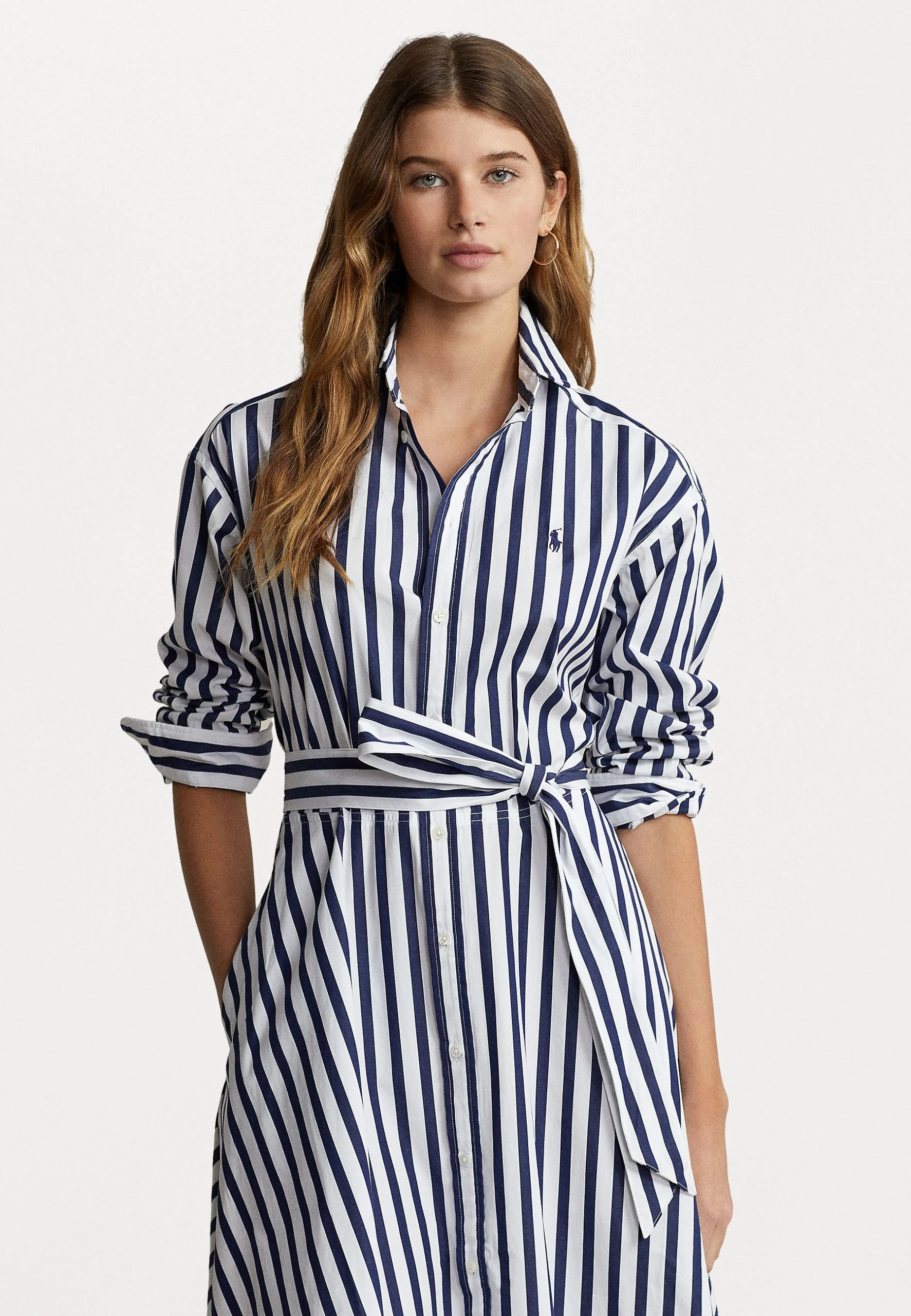 Polo Ralph Lauren ELA LONG SLEEVE DAY DRESS - Sukienka Koszulowa - Navy/white 3 Polo Ralph Lauren ELA LONG SLEEVE DAY DRESS - Sukienka Koszulowa - Navy/white