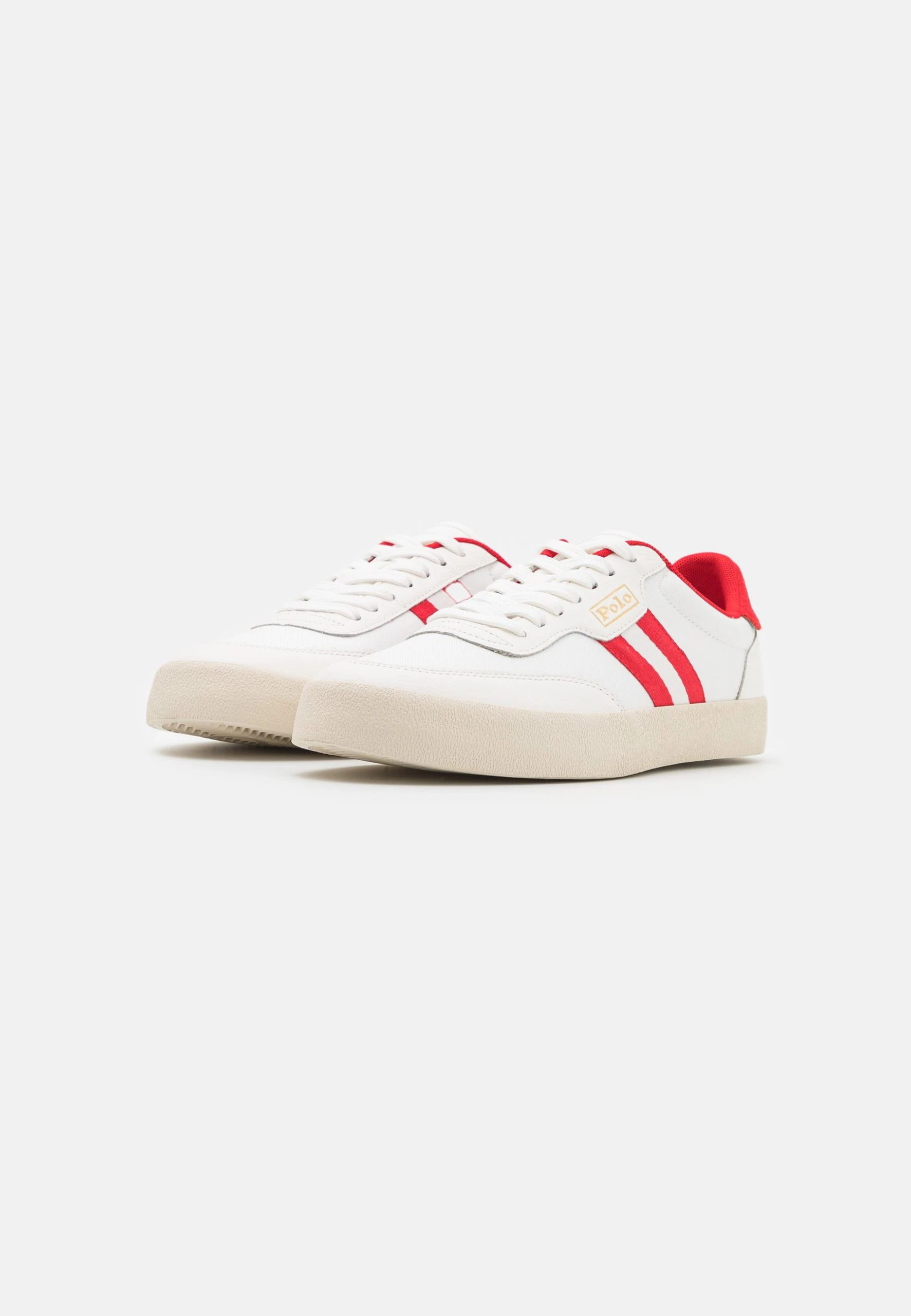 Polo Ralph Lauren COURT VLC - Sneakersy Niskie - Off-white/red 3 Polo Ralph Lauren COURT VLC - Sneakersy Niskie - Off-white/red