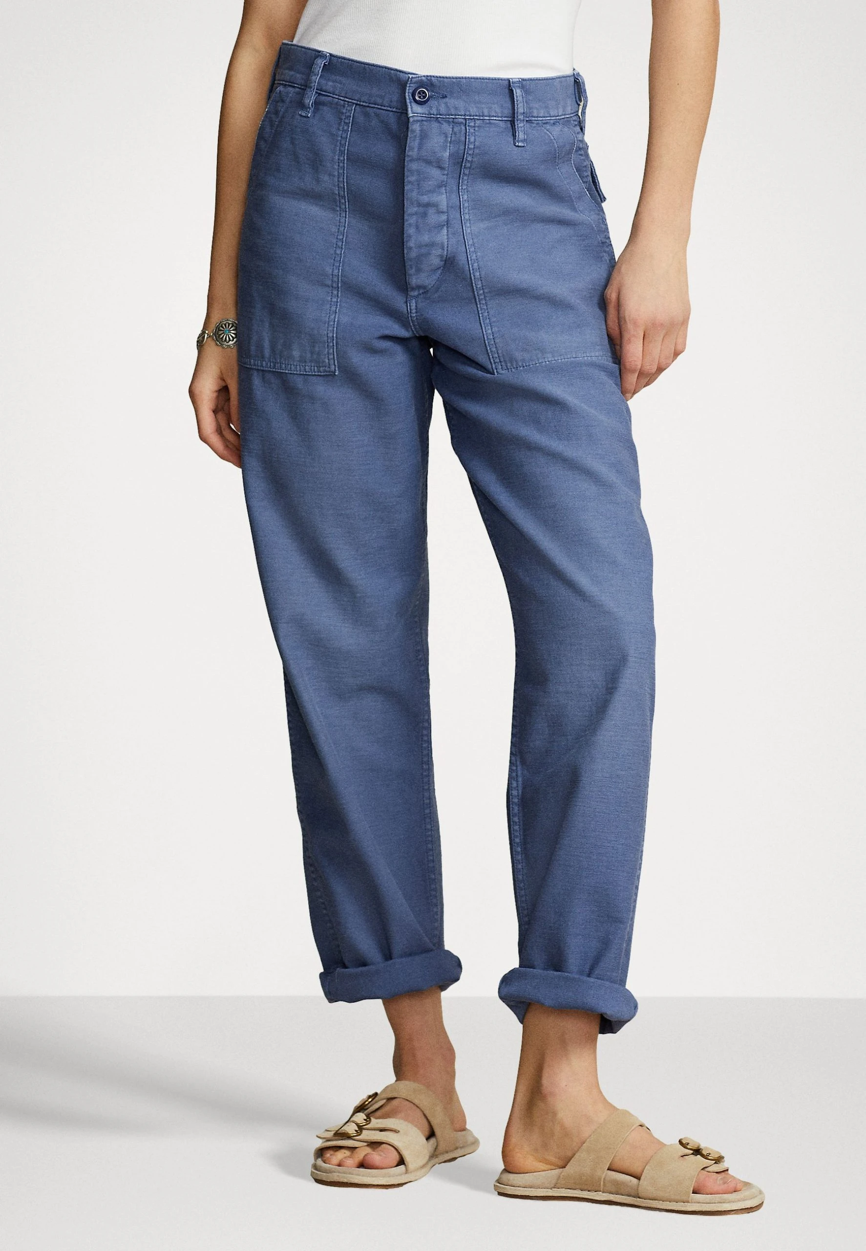 Polo Ralph Lauren MILTRY ANKLE FLAT FRONT - Spodnie Materiałowe - Nimes Blue 3 Polo Ralph Lauren MILTRY ANKLE FLAT FRONT - Spodnie Materiałowe - Nimes Blue