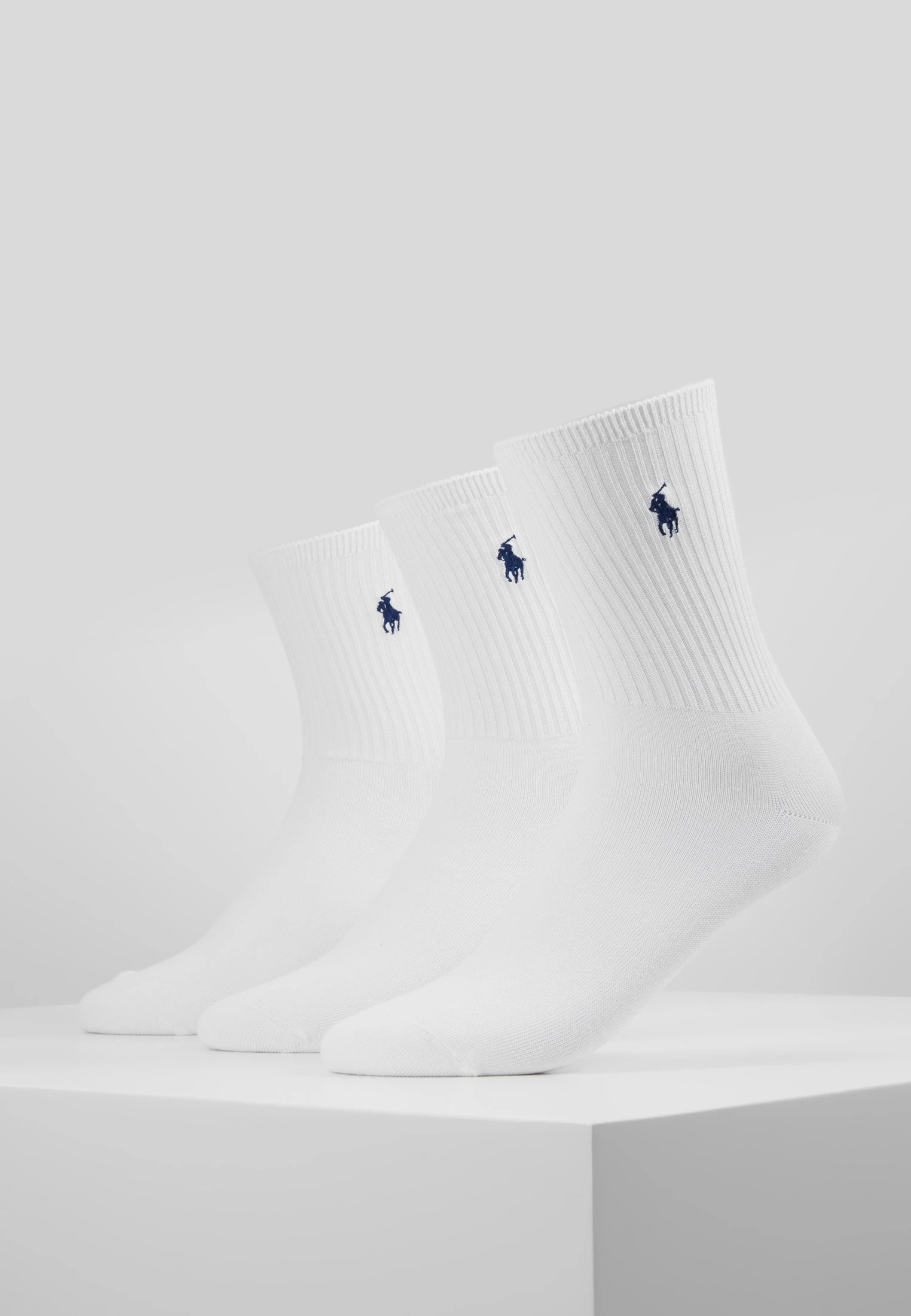 Polo Ralph Lauren SUPERSOFT CREW SOCK 3-PACK - Skarpety - White 3 Polo Ralph Lauren SUPERSOFT CREW SOCK 3-PACK - Skarpety - White