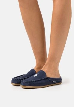 Polo Ralph Lauren COLLINS MULE - Kapcie - Navy Washed/white