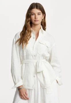 Polo Ralph Lauren LONG SLEEVE BUTTON FRONT SHIRT - Koszula - White