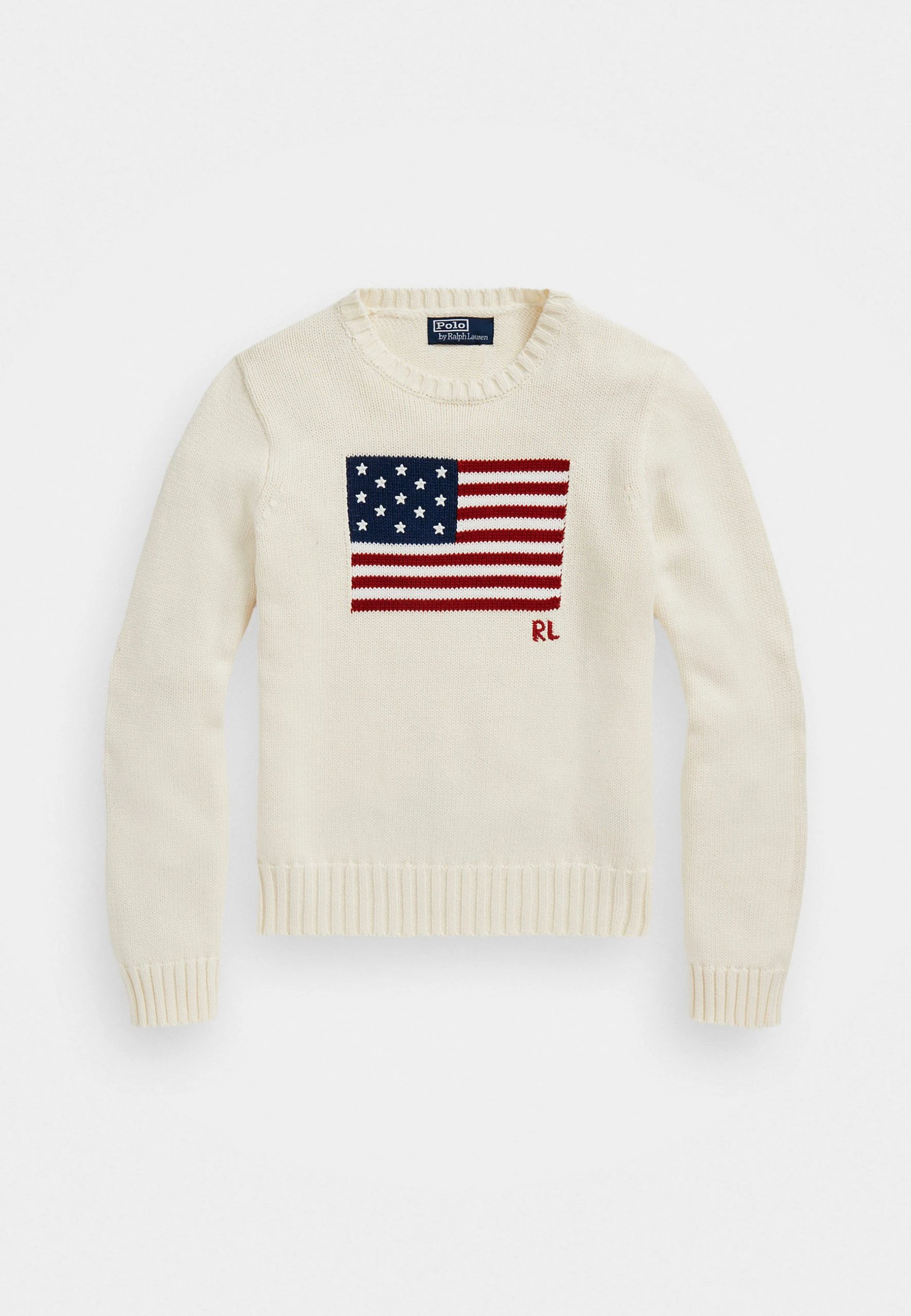 Polo Ralph Lauren FLAG - Sweter - Cream 6 Polo Ralph Lauren FLAG - Sweter - Cream - obrazek 4