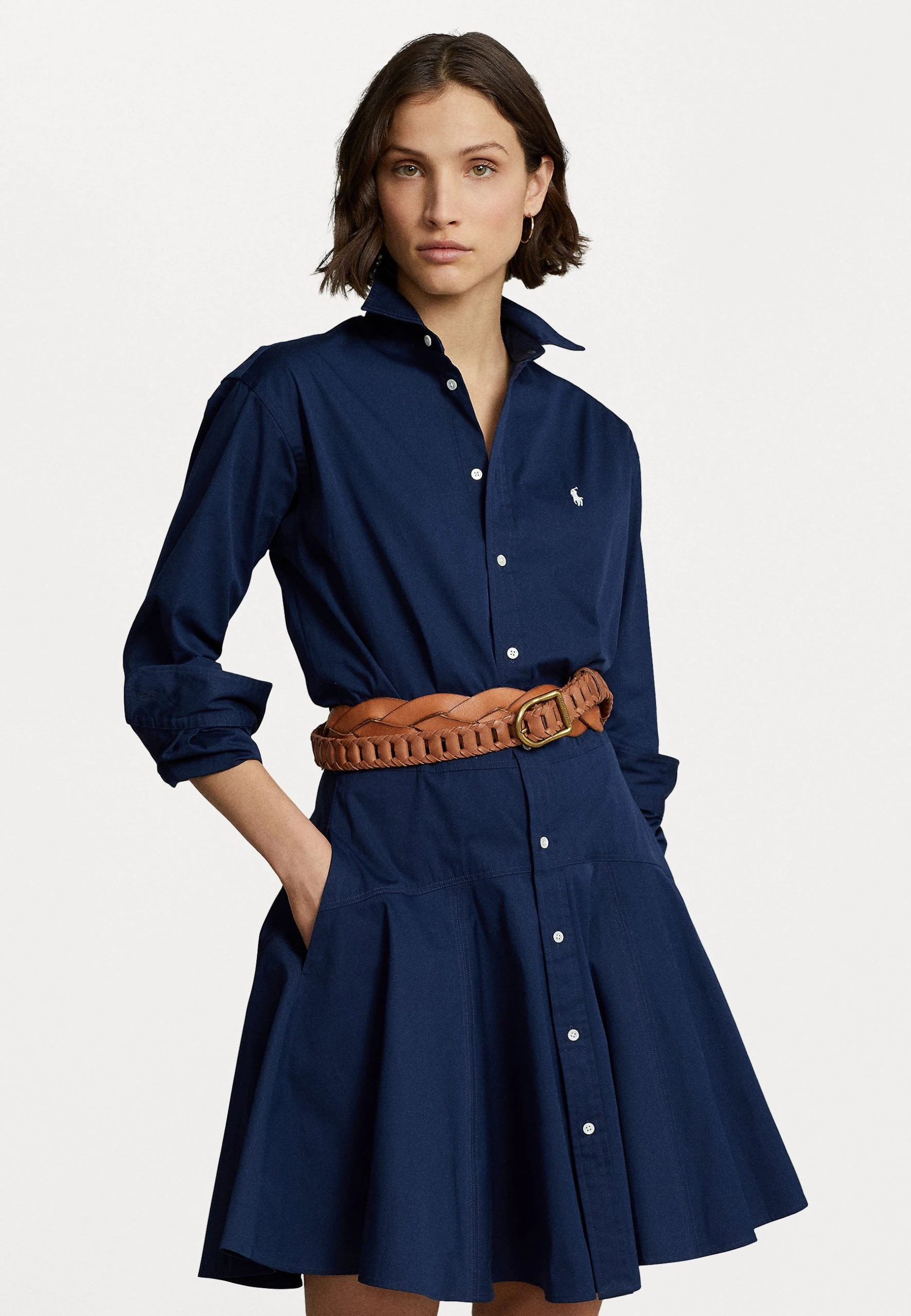 Polo Ralph Lauren LONG SLEEVE DAY DRESS - Sukienka Koszulowa - Newport Navy 3 Polo Ralph Lauren LONG SLEEVE DAY DRESS - Sukienka Koszulowa - Newport Navy