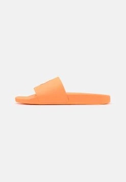 Polo Ralph Lauren SLIDE UNISEX - Sandały Kąpielowe - Orange/white